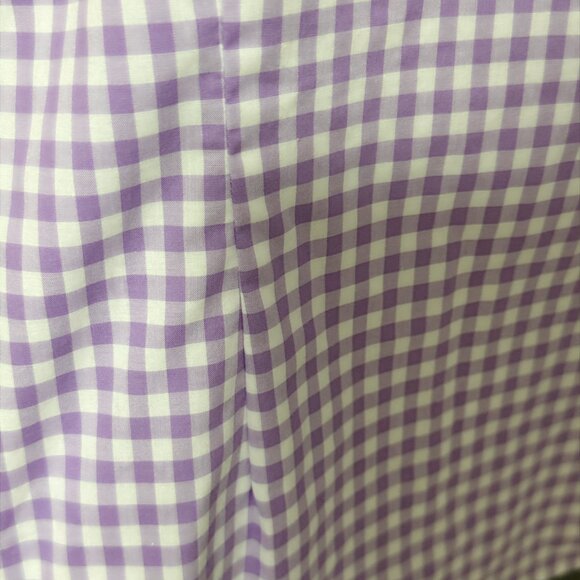 Chaps No Iron Purple Gingham Button Down Shirt Size L Modern Fit EUC - Picture 6 of 6
